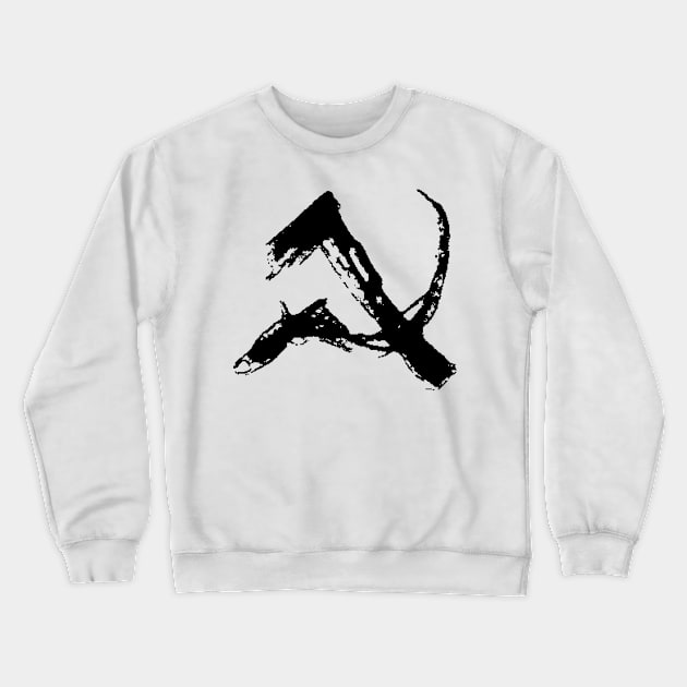 Dark and Gritty Hammer and Sickle Symbol Crewneck Sweatshirt by MacSquiddles